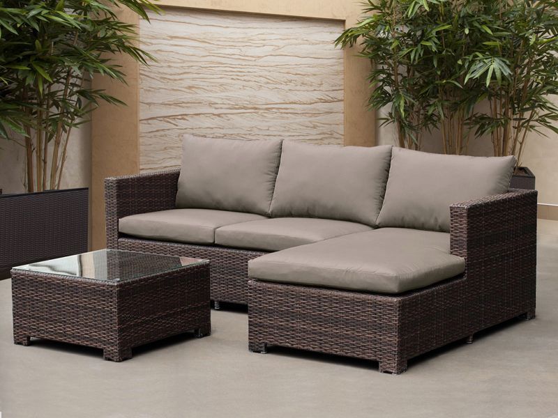 модульный комплект плетеной мебели AFM-4025 цвет коричневый