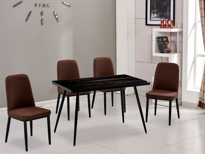 обеденный комплект мебели TB330/MC-15 - цвет черный/коричневый