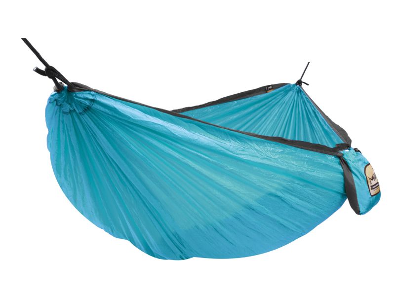 подвесной одноместный туристический гамак Voyager - цвет голубой