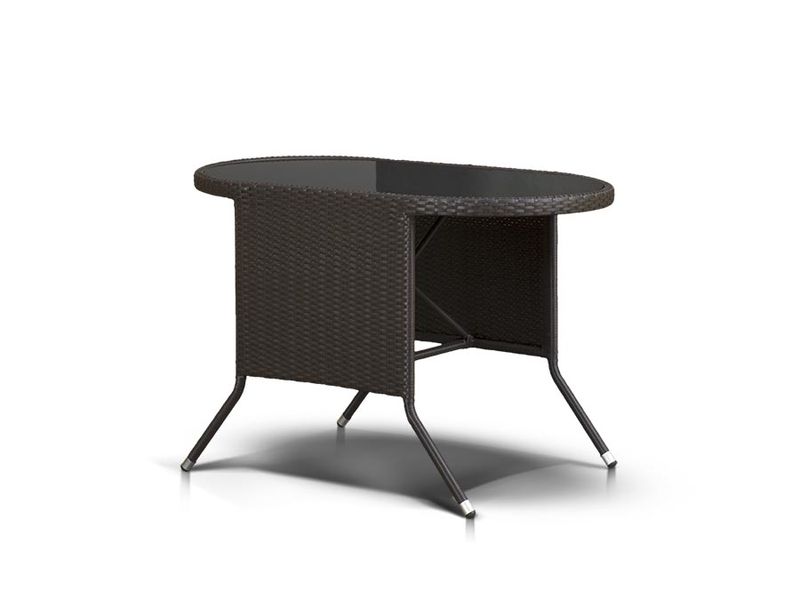 стол из искусственного ротанга Прато - серо-коричневый