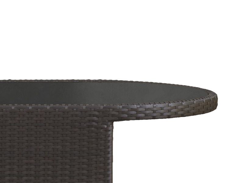 стол из искусственного ротанга Прато - серо-коричневый