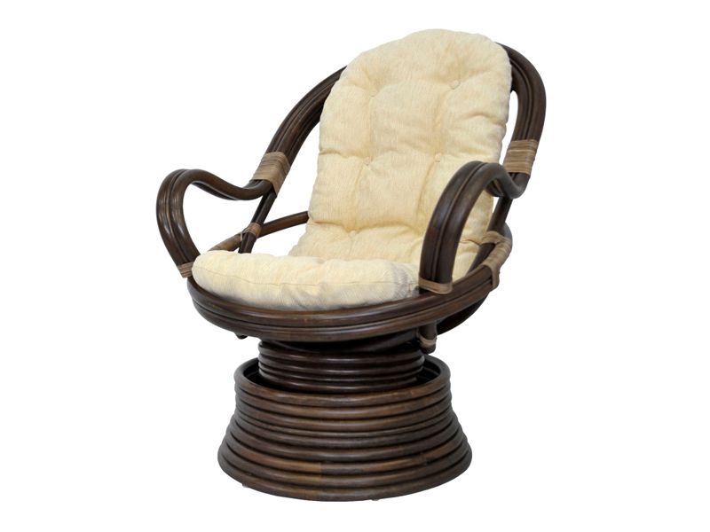 кресло-качалка из натурального ротанга Ellena Matte - браун матовый