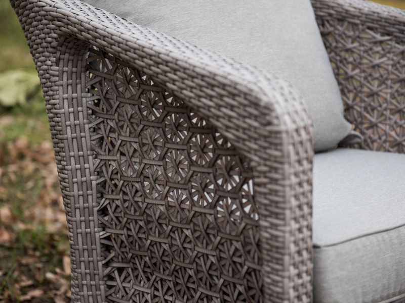 фрагмент плетеного кресла Лабро - светло-серый