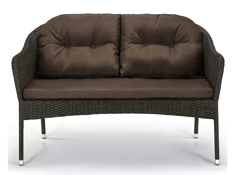 плетеный диван из искусственного ротанга S54A-W53 цвет Brown