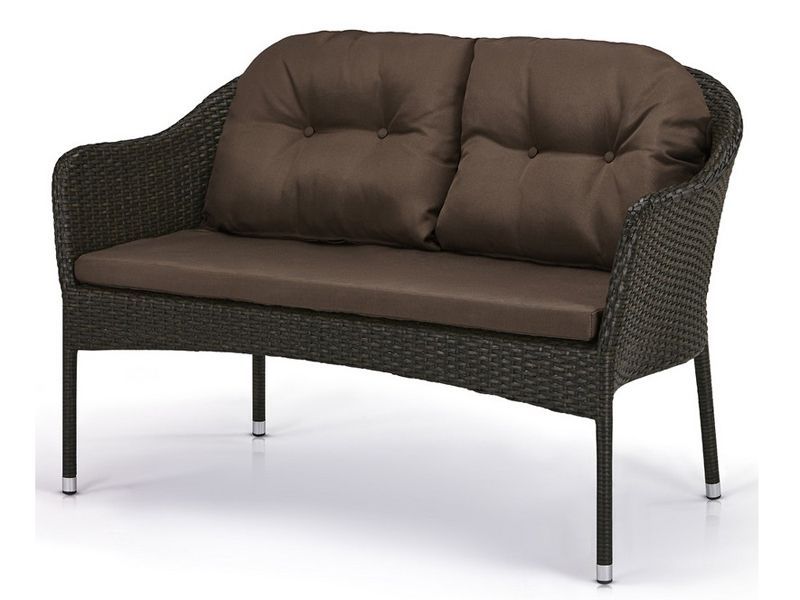 плетеный диван из искусственного ротанга S54A-W53 цвет Brown