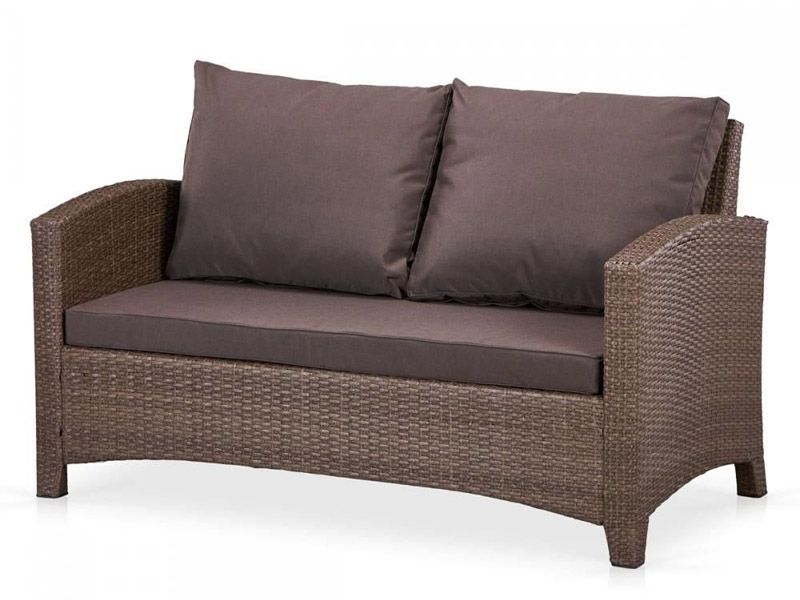 плетеный диван из искусственного ротанга S58A-W773 цвет Brown