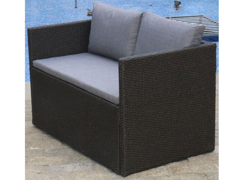 плетеный диван из искусственного ротанга S330A-W63 цвет Brown