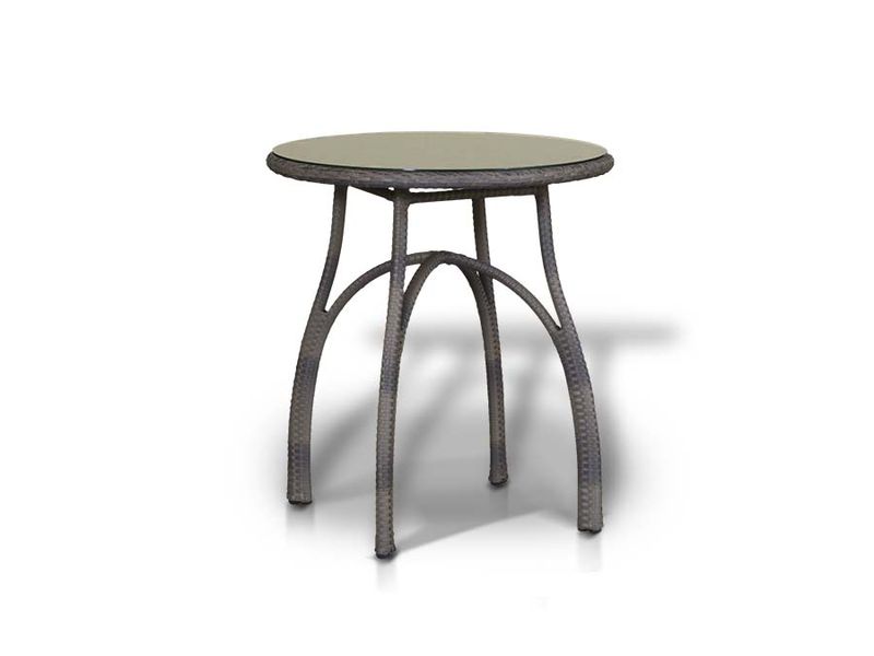 стол из искусственного ротанга Форли - серо-коричневый