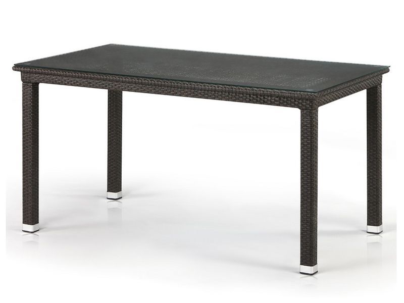 плетеный прямоугольный стол T256A-W53 140x80см цвет brown (коричневый)