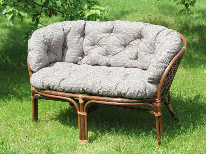 подушка для двухместного дивана из ротанга Багама 03/10 S ткань рогожка Скандинавия