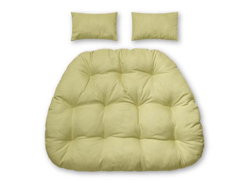 Подушка для двухместного подвесного кресла (полиэстер) желто-зеленая