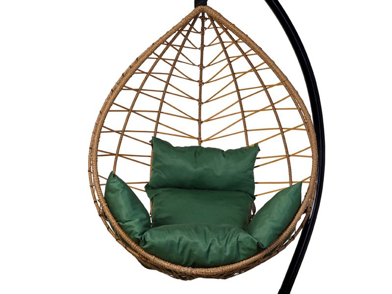 подушка для подвесного кресла со спинкой и подлокотниками цвет зеленый
