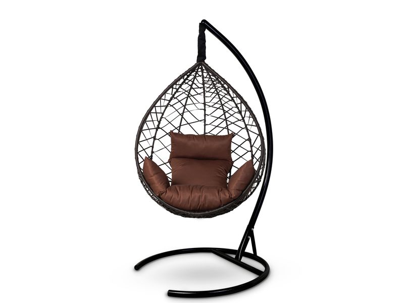 подвесное кресло Alicante цвет коричневый с коричневой подушкой