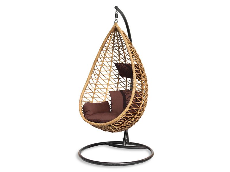 подвесное кресло Aura - цвет плетения натуральный под дерево