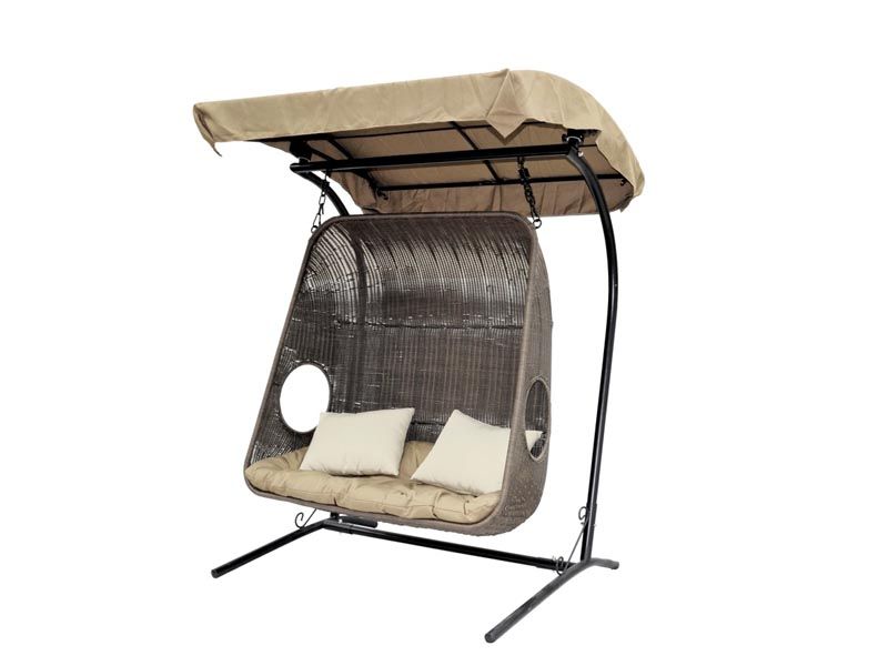 плетеные садовые кресло-качели Canopy