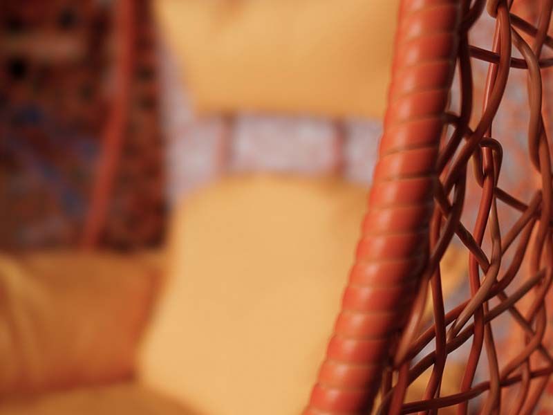 подвесное кресло KVIMOL KM 000 - цвет оранжевый/бежевый