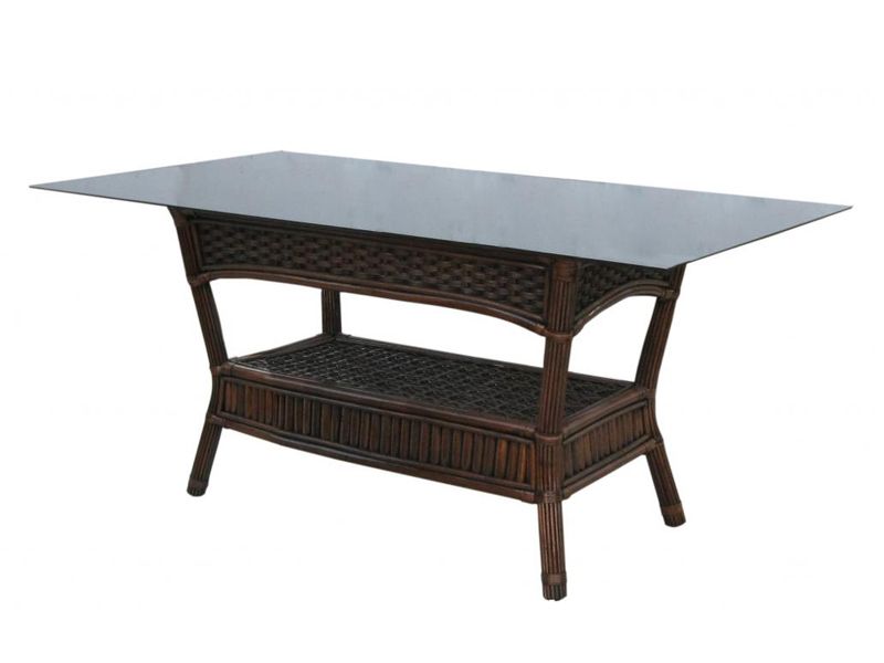 прямоугольный стол из ротанга Casablanca - цвет темно-коричневый