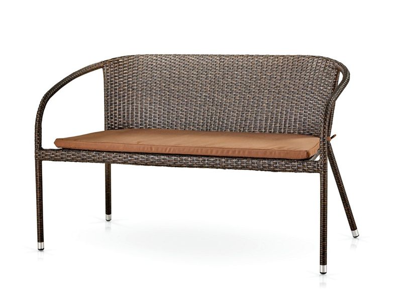 двухместный диван S139В-W53 - цвет коричневый