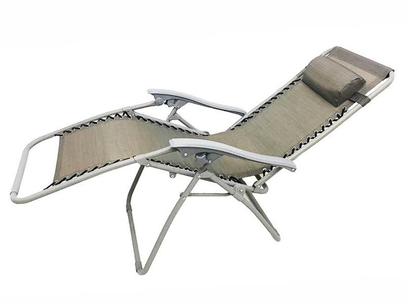 раскладной стул-шезлонг КРО-2 - серый