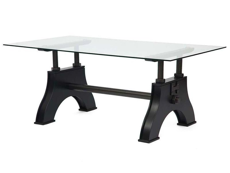 стол обеденный со стеклянной столешницей Chevalet mod. 4272-GTV цвет чёрный