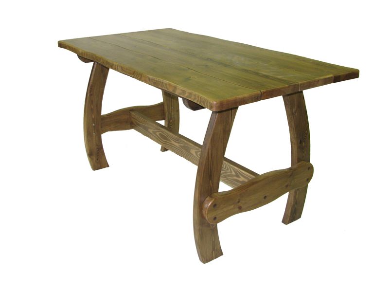обеденный стол из массива сосны М-13 - цвет орех