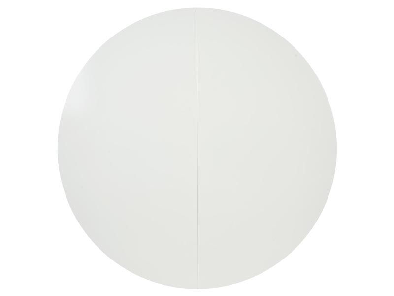 стол круглый раскладной обеденный Bosco цвет белый+натуральный