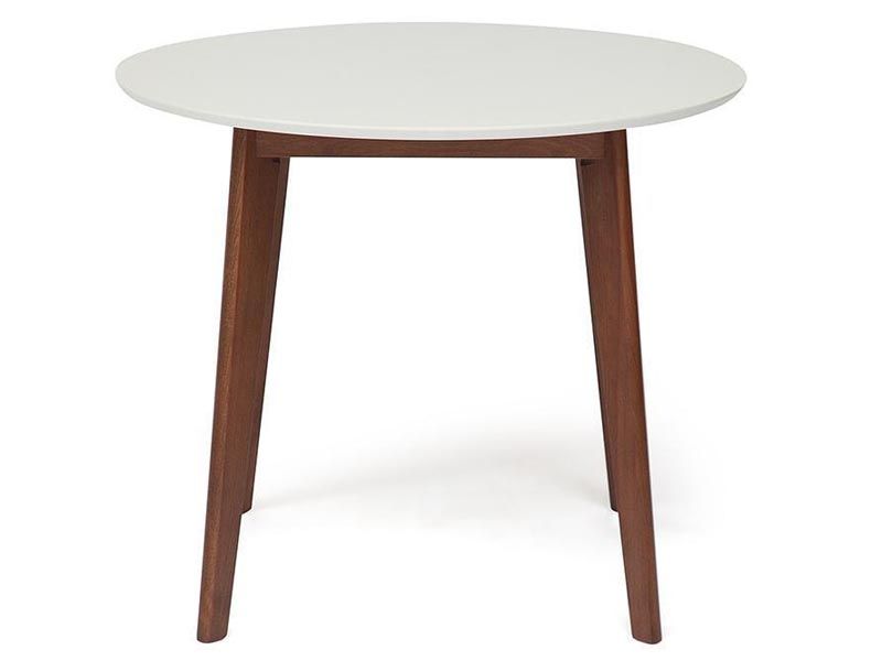 стол круглый обеденный Bosco (Bosco Brown) цвет коричневый+белый
