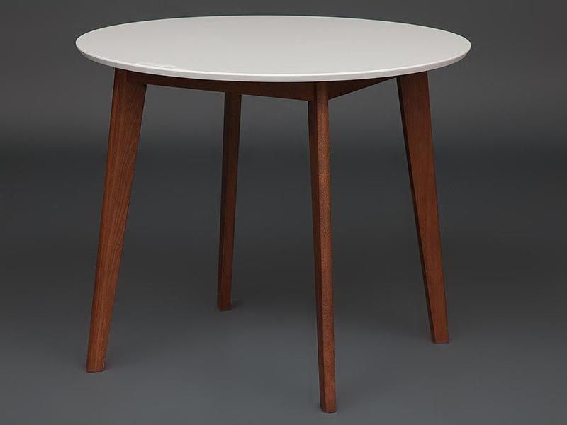 стол круглый обеденный Bosco (Bosco Brown) цвет коричневый+белый