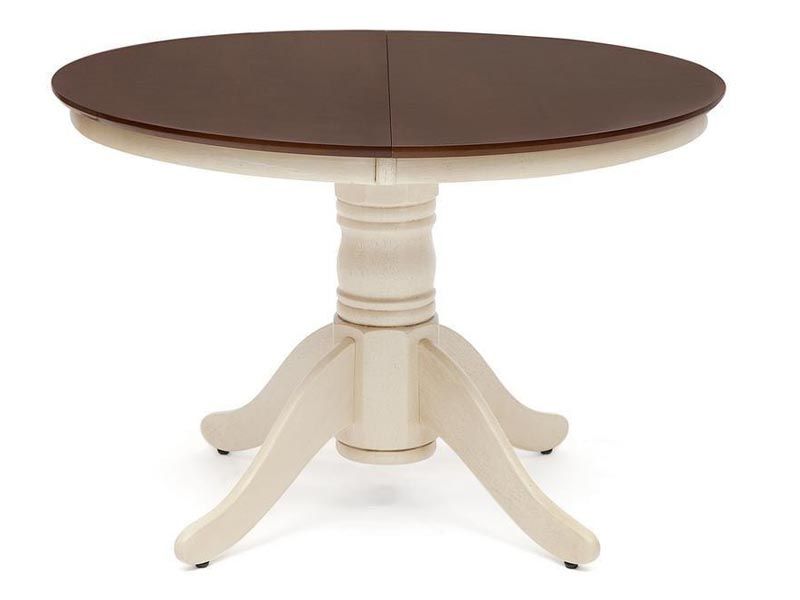 стол обеденный раскладной Каир (CT4260) 100(133)x100x75см цвет античный белый/тёмный Дуб