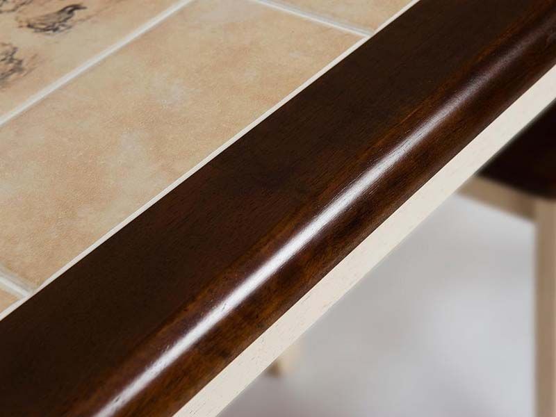 стол обеденный с плиткой СТ 3045P (Дерево) цвет античный белый