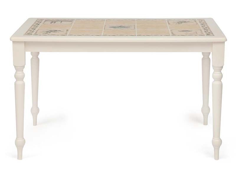 стол обеденный с плиткой СТ 3349 (Прованс) цвет Античный белый