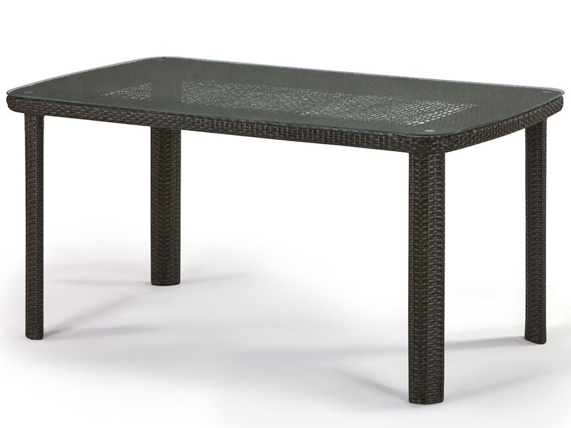 плетеный стол из искусственного ротанга T51A-W53-150x85 Brown цвет коричневый