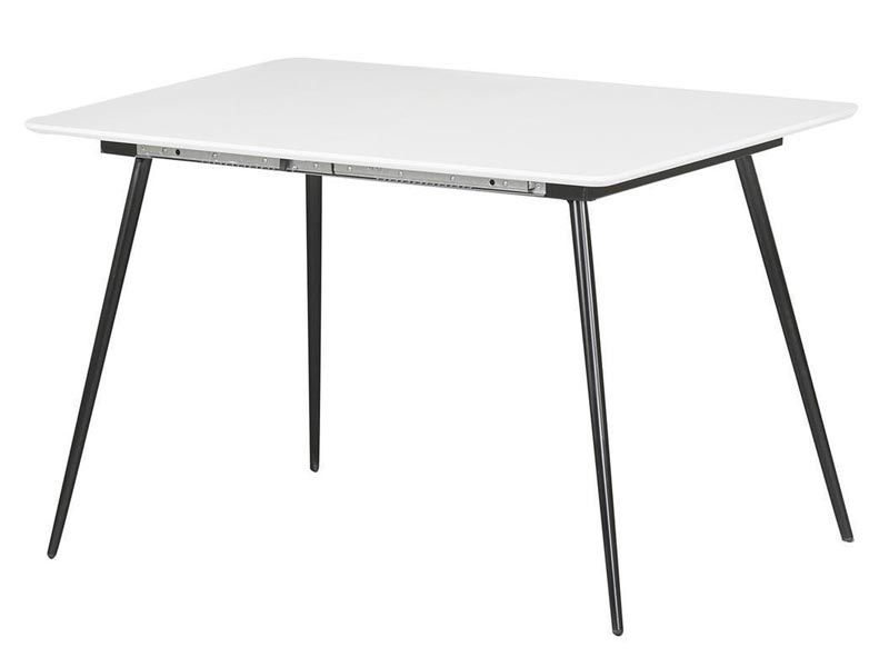 стол Virgo (mod.8053) 120/160x80x76см цвет белый/черный