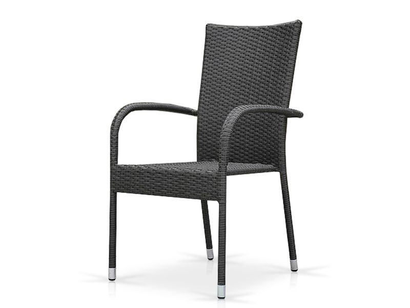 кресло из искусственного ротанга AFM-407 - цвет серый
