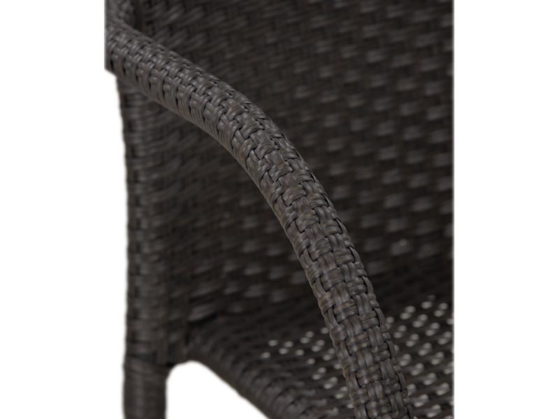 стул из искусственного ротанга Y282-W52 - коричневый