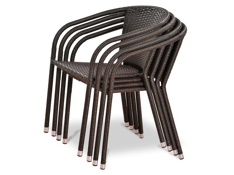 стулья из искусственного ротанга Bridge - темно-коричневый