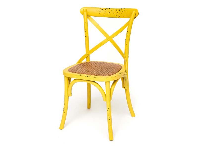 стул Secret De Maison Cross Chair mod. CB2001 цвет античный желтый