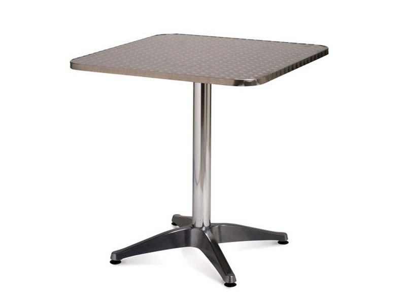 квадратный стол из алюминия LFT-3125 - серебристый металик