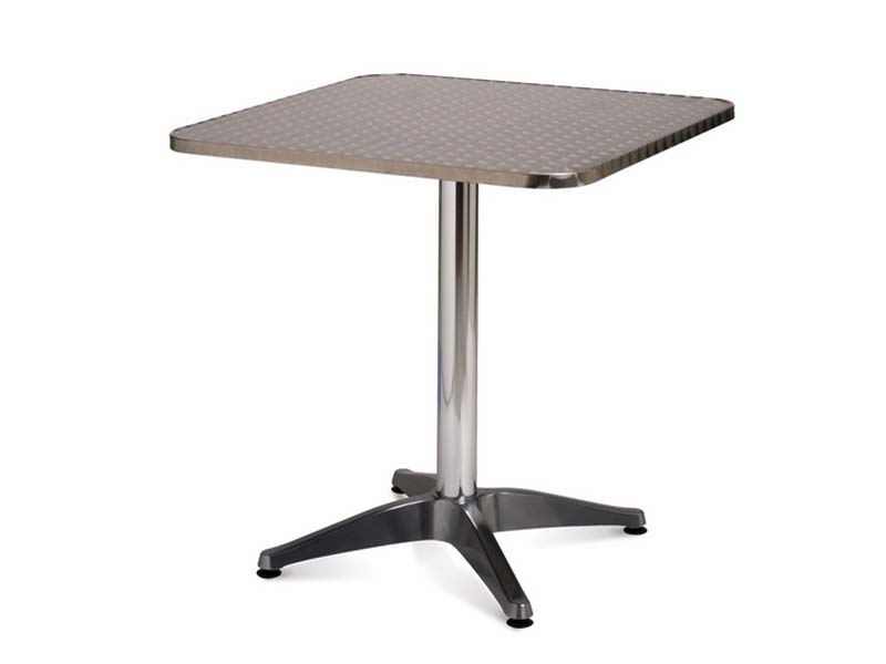 квадратный стол из алюминия LFT-3126 - серебристый металик