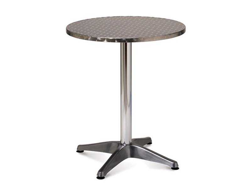круглый стол из алюминия LFT-3127 - серебристый металик