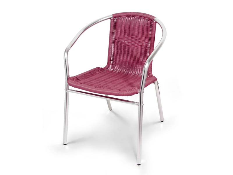 уличный алюминиевый стул LFT-3099f - цвет бордовый