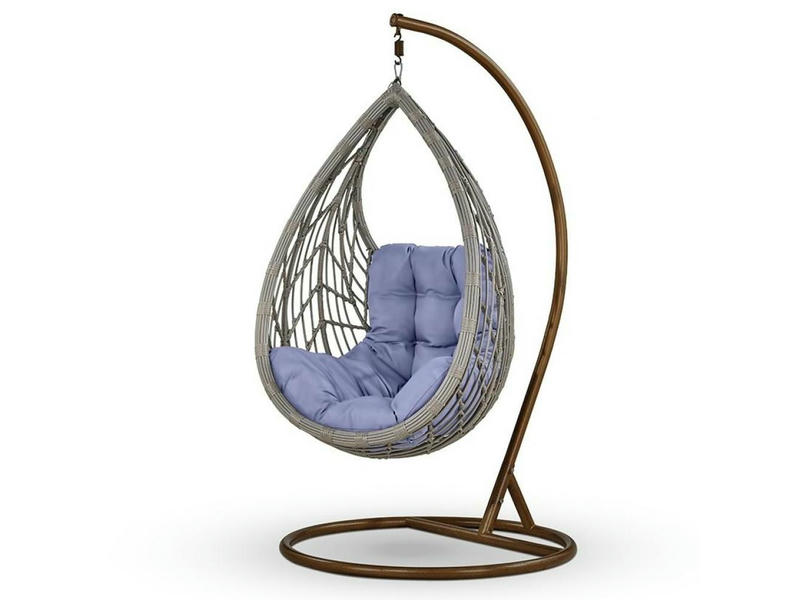 Подвесное кресло из искусственного ротанга N886-W70 Light Grey