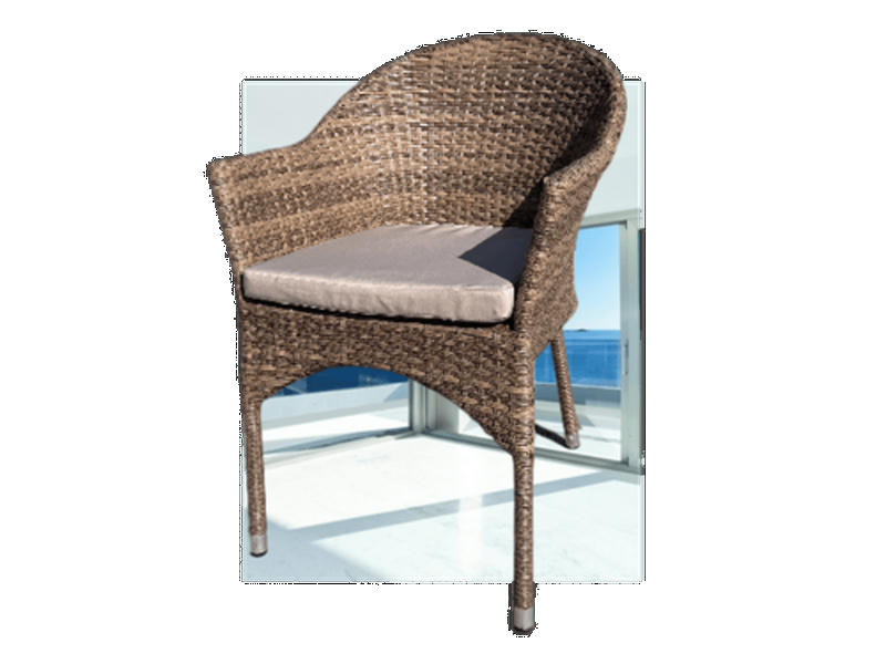 Плетеное кресло AFM-353CL Beige + подушка