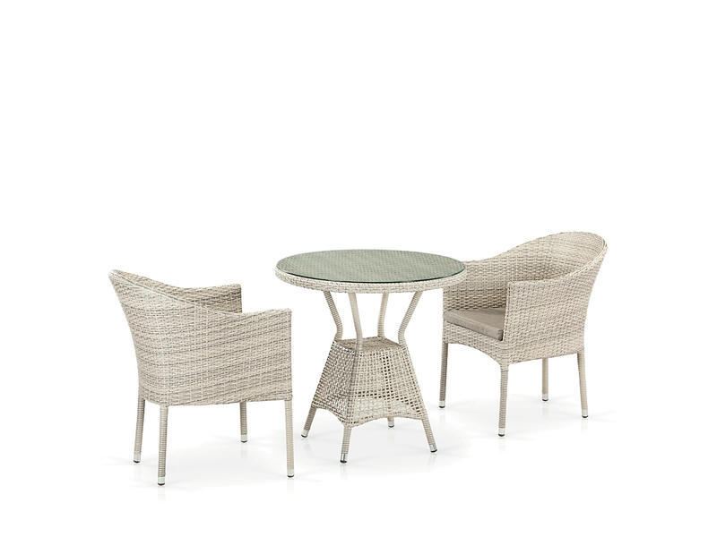 Комплект плетеной мебели из искусственного ротанга T705ANT/Y350-W85 2Pcs Latte