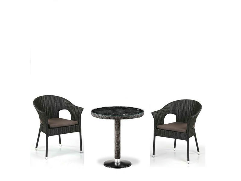 Кофейны комплект плетеной мебели T601/Y79A-W53 Brown (2+1)