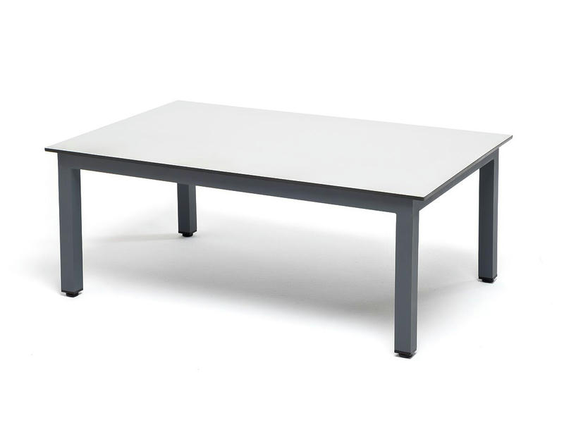 Канны журнальный столик из HPL 95х60, H40, каркас серый (RAL7024), цвет столешницы молочный