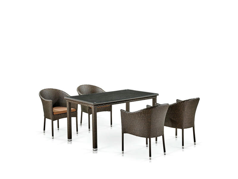 Комплект плетеной мебели T256A/Y350A-W53 Brown 4Pcs
