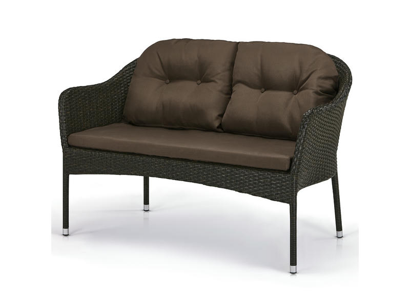 Плетеный диван из искусственного ротанга S54A-W53 Brown