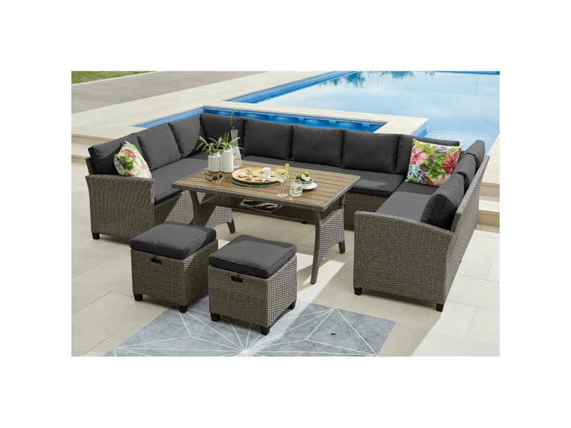 Комплект плетеной мебели AFM-370A Dark Grey