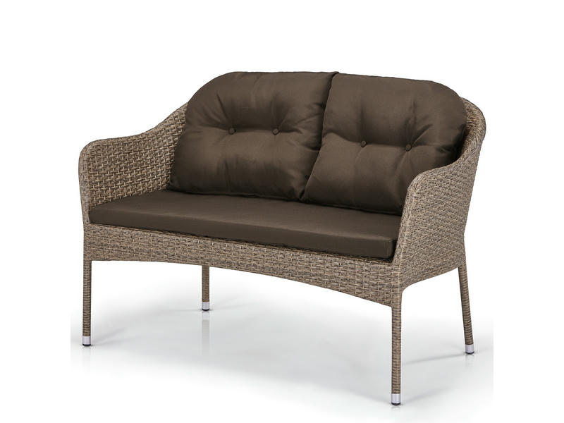 Плетеный диван из искусственного ротанга S54B-W56 Light brown